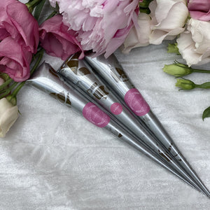Silver - 0.45mm tip henna cones